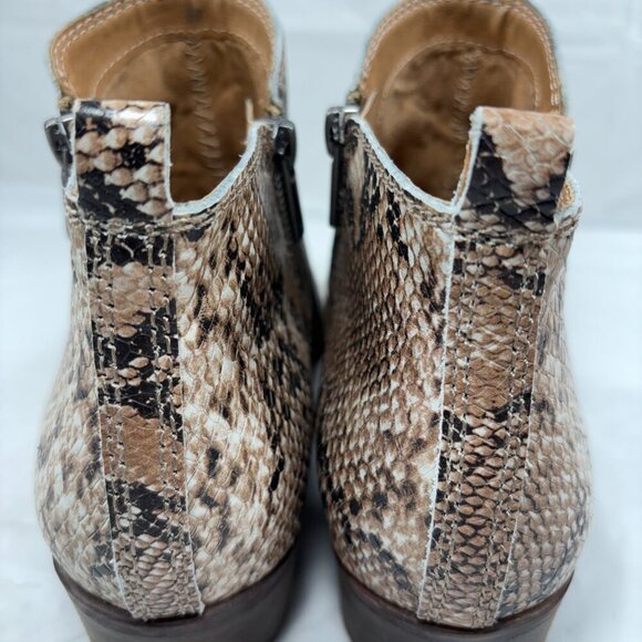 Lucky Brand Basel Snake Python Ankle Boots Booties size 9.5 - Picture 12 of 12